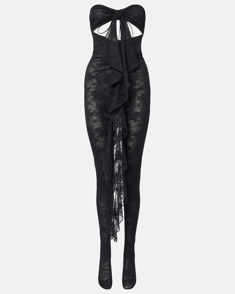 Oséree Oséree Bodysuit aus Spitze Schwarz
