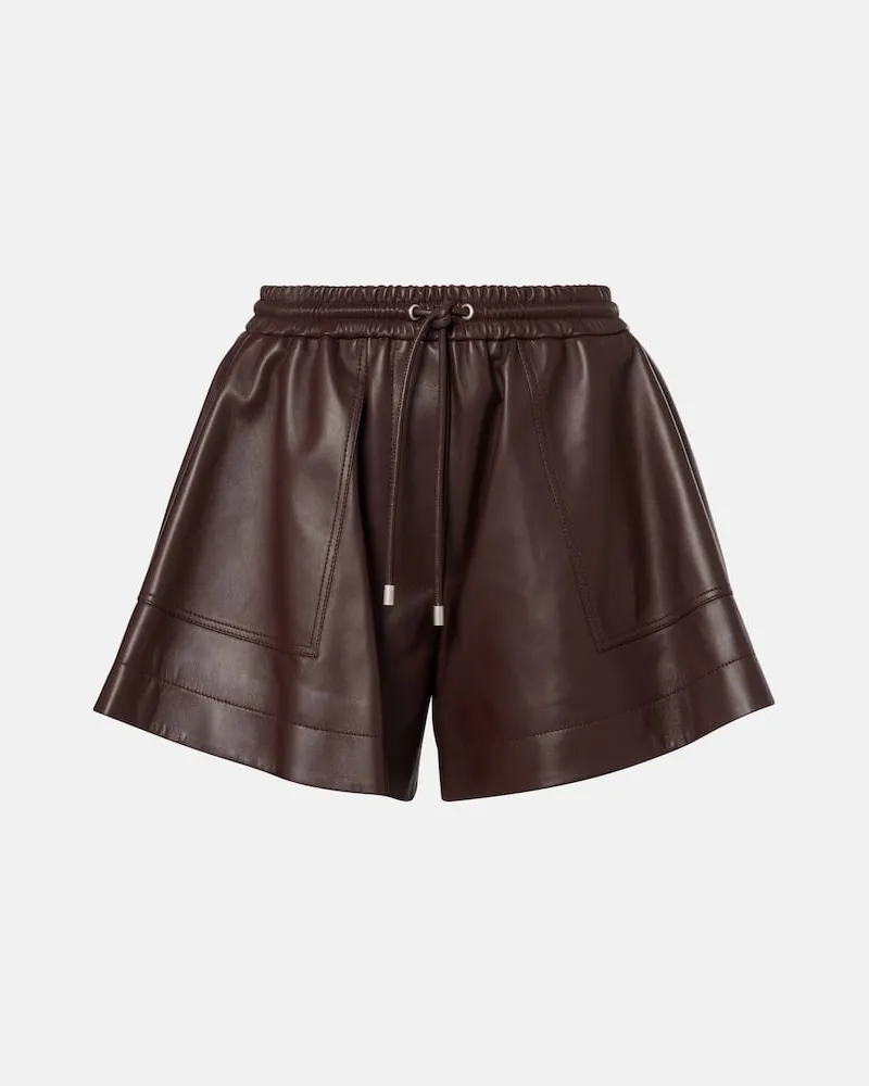 Loewe Shorts aus Leder Braun