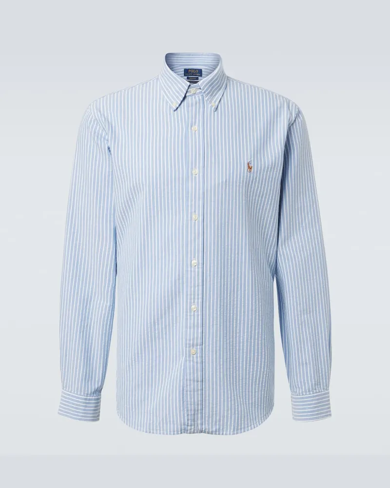 Ralph Lauren Gestreiftes Hemd aus Baumwolle Blau