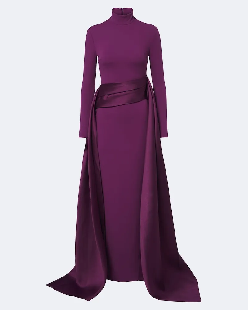 Solace London Robe Olivia aus Satin Violett