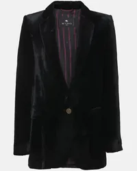 Etro Blazer aus Samt Schwarz