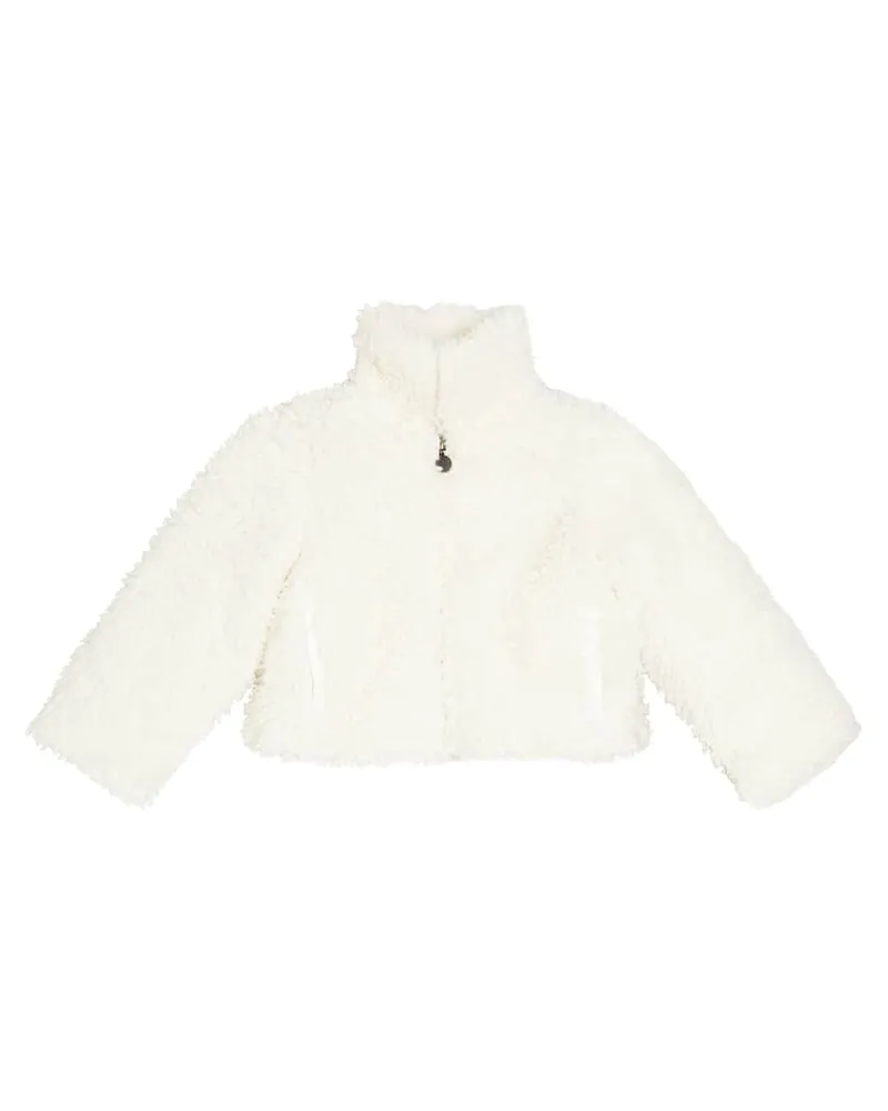 Stella McCartney Kids Jacke aus Faux Fur Weiß