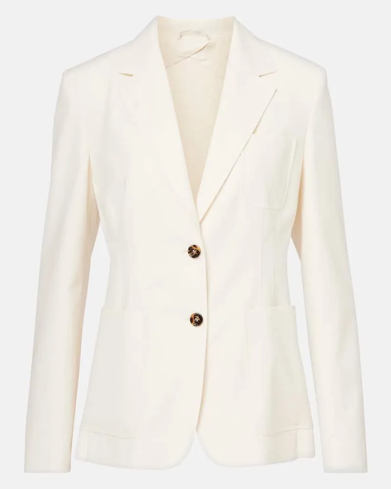 Max Mara Blazer aus Baumwolle Weiß