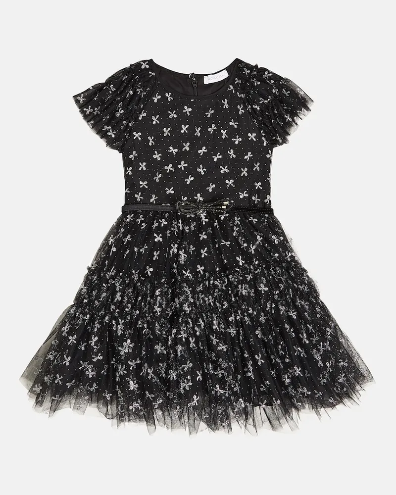 Monnalisa Kleid aus Tüll Schwarz
