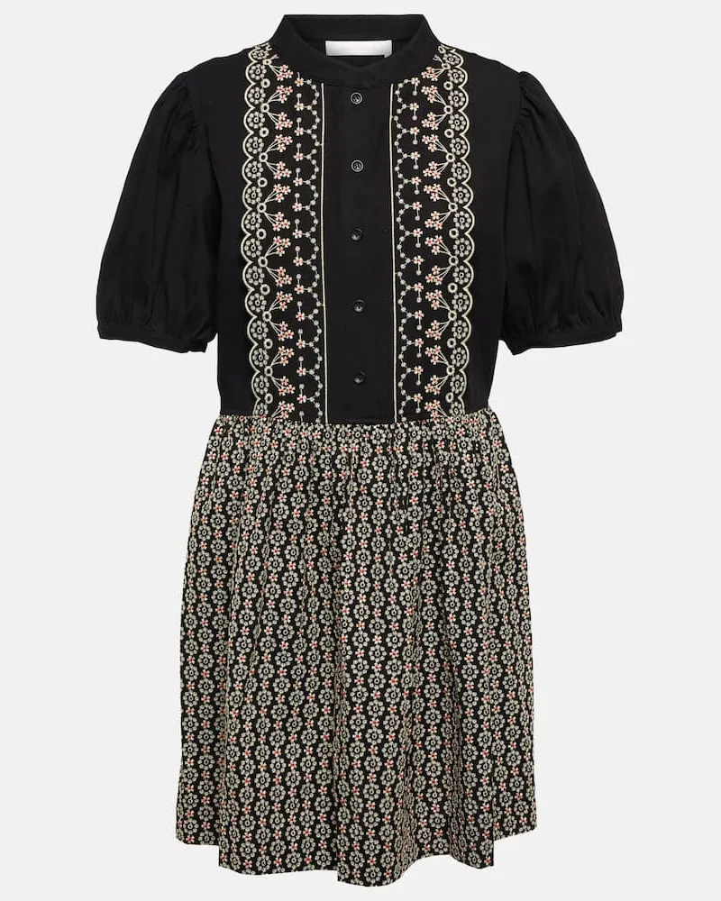 See by Chloé See By Chloé Besticktes Minikleid aus Baumwolle Multicolor
