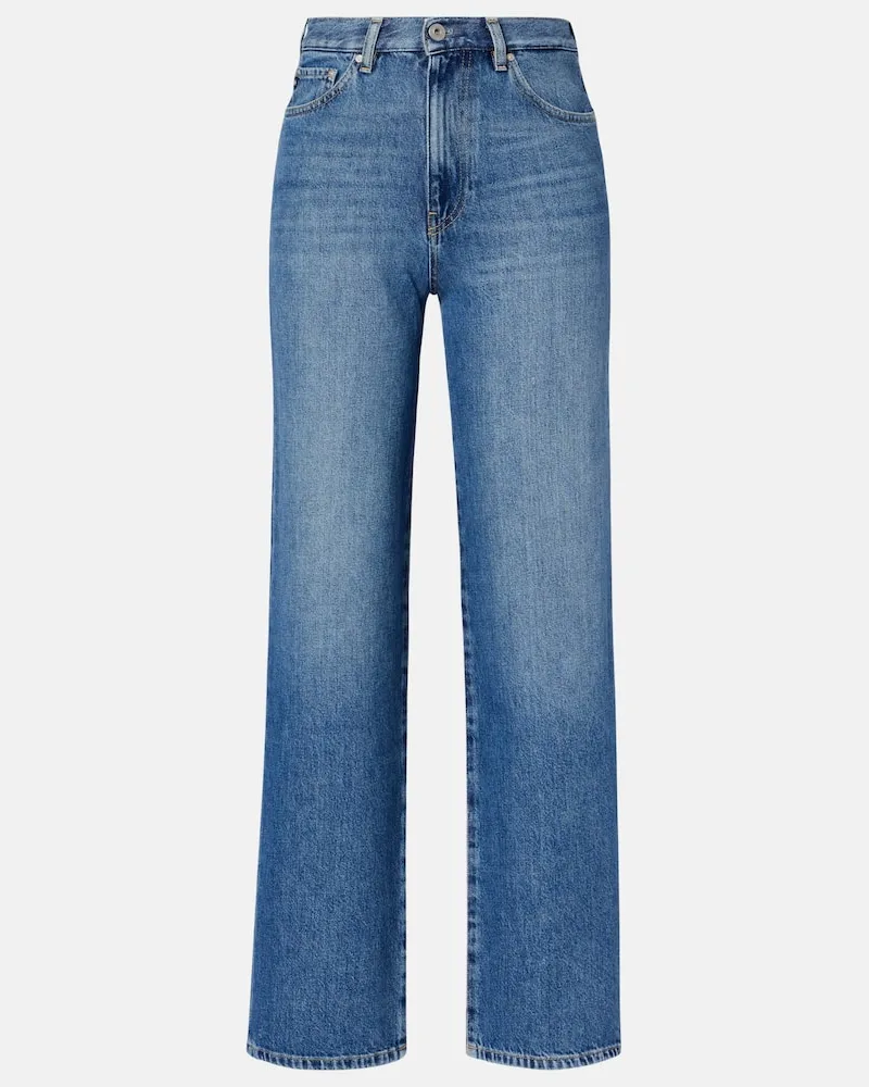Adriano Goldschmied Mid-Rise Wide-Leg Jeans Kora Blau