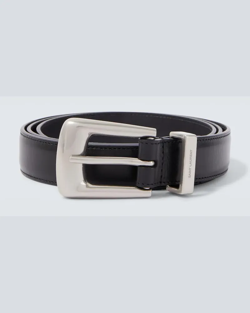 Saint Laurent Gürtel aus Leder Schwarz