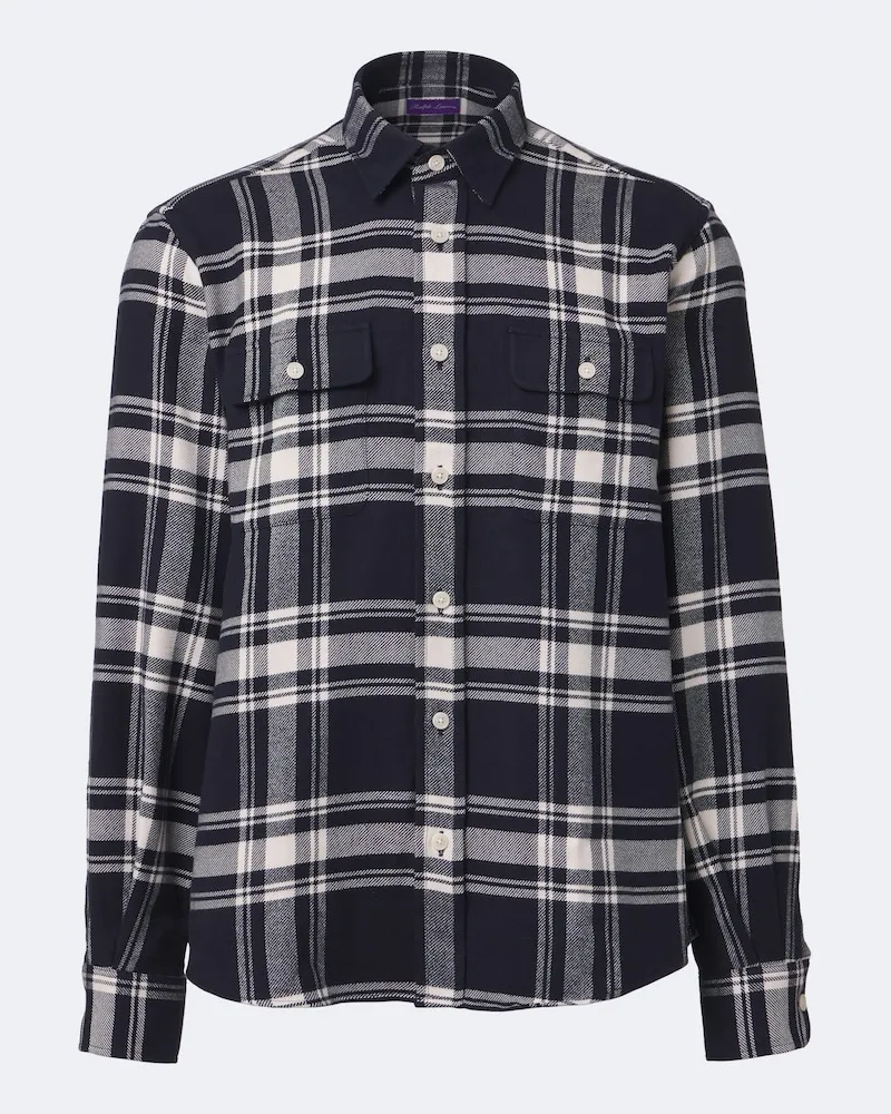 Ralph Lauren Hemd aus Baumwollflanell Blau