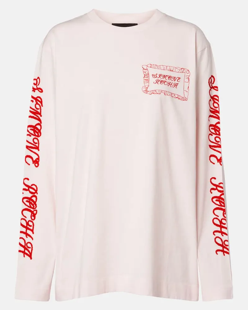 Simone Rocha Bedrucktes Longsleeve Pillowcase Rosa