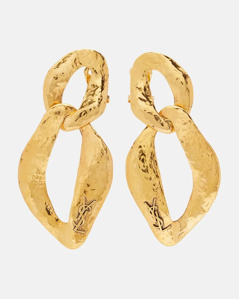 Saint Laurent Clip-Ohrringe Cassandre Gold