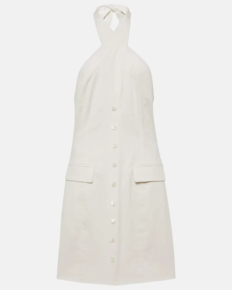 STAUD Minikleid Haven aus Baumwolle Weiã