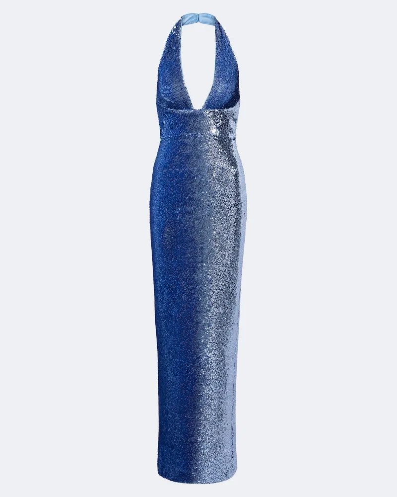 Rebecca Vallance Robe Cambridge mit Pailletten Blau