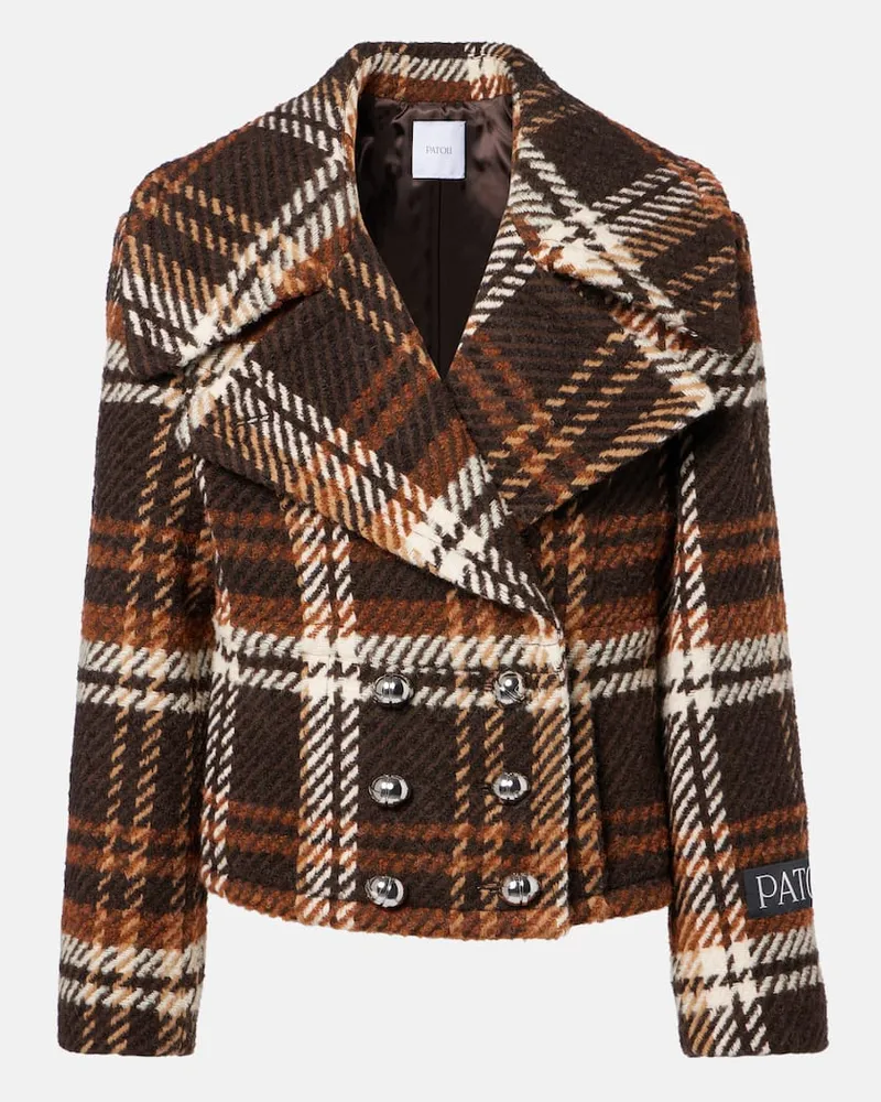 Patou Jacke aus einem Wollgemisch Braun