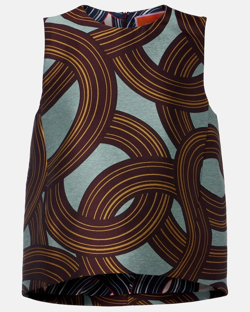 La DoubleJ Top La Scala aus Jacquard Multicolor