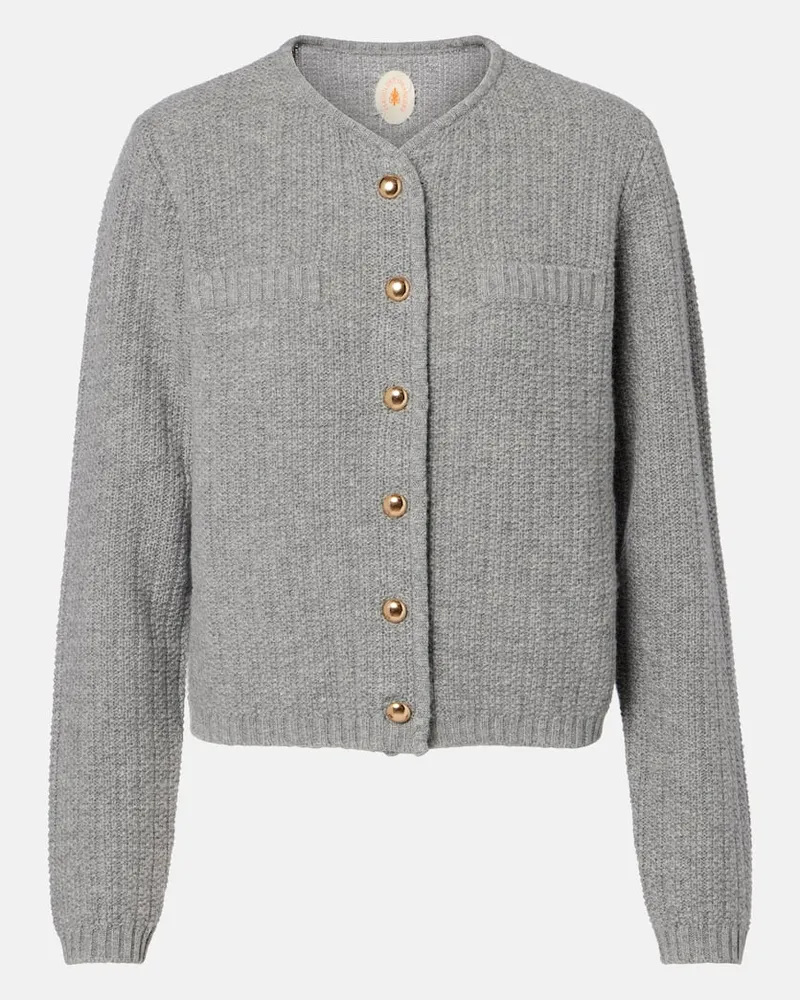 Jardin des Orangers Cardigan aus Wolle und Kaschmir Grau