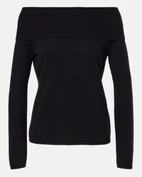 Jardin des Orangers Off-Shoulder-Pullover aus Kaschmir Schwarz