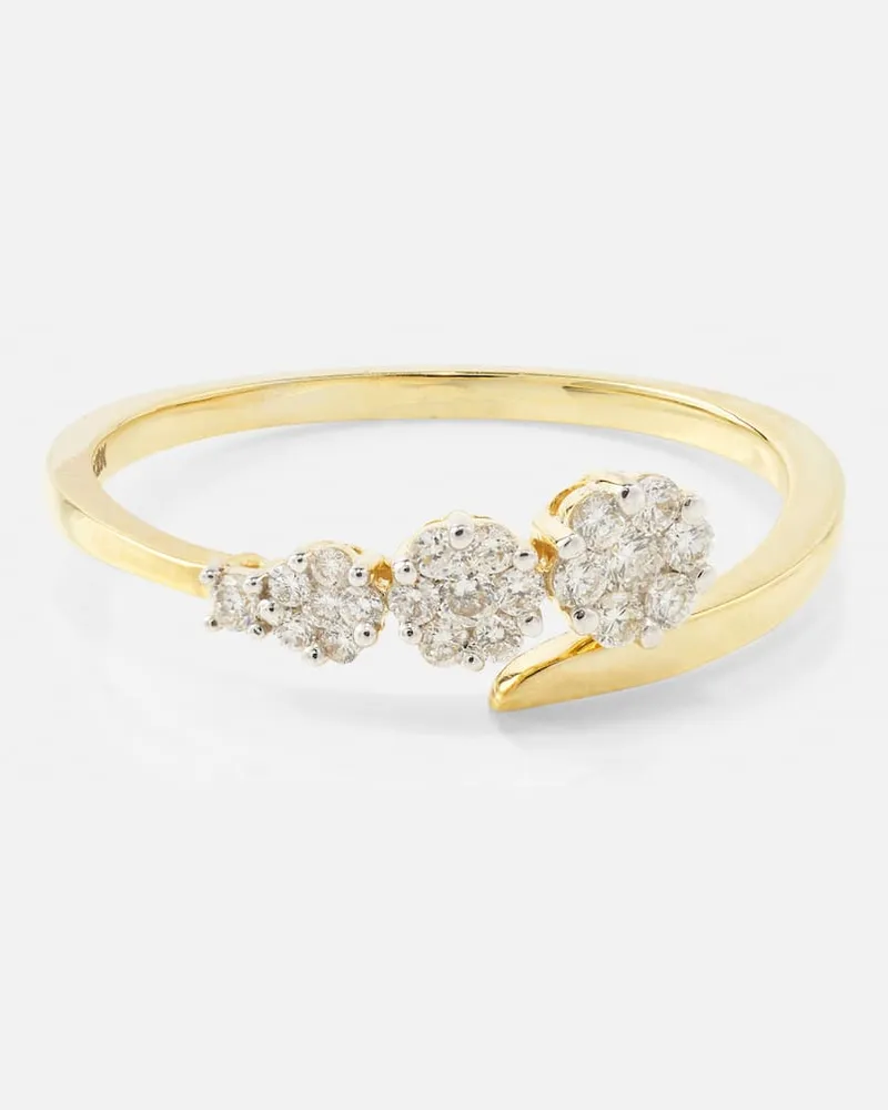 Stone & Strand Ring Burst Galaxy aus 10kt aus Gelbgold mit Diamanten Gold