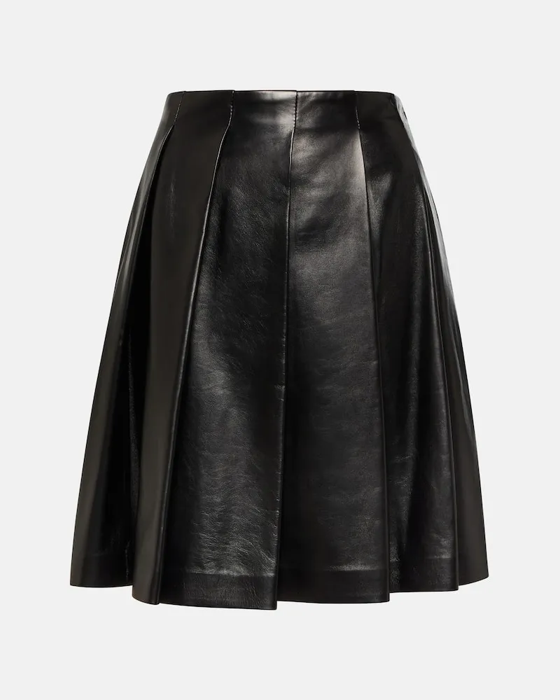 Brunello Cucinelli Minirock aus Leder Schwarz