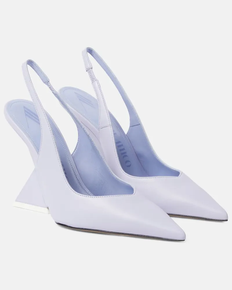 ATTICO Slingback-Pumps Cheope 105 aus Leder Violett