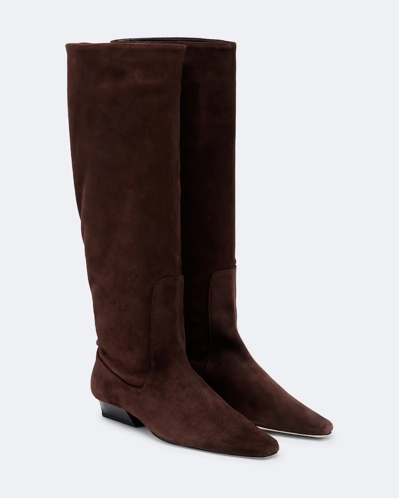 STAUD Stiefel Wally aus Veloursleder Braun