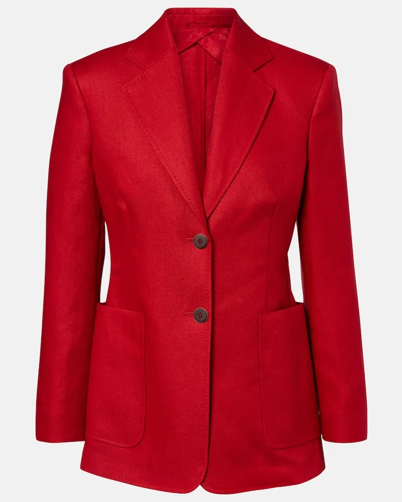 Max Mara Blazer Volonta aus Leinen Rot
