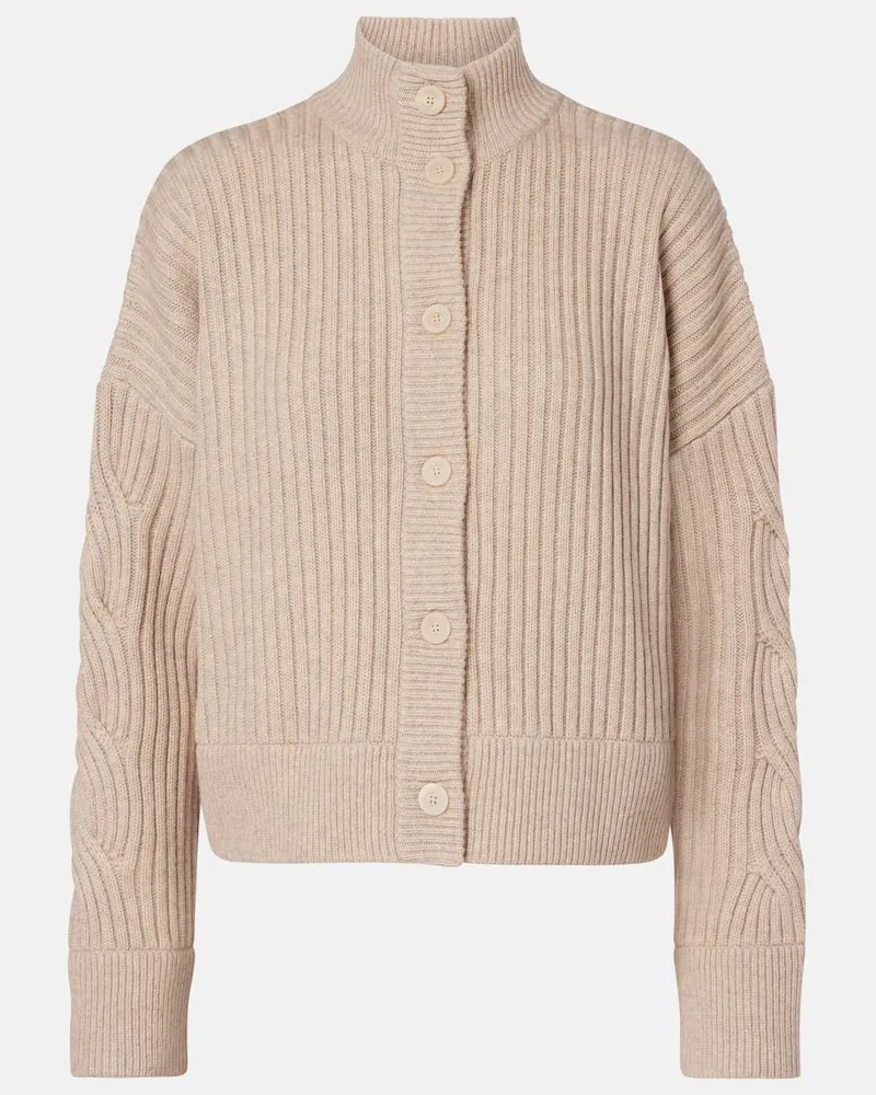 Max Mara Cardigan Afelio aus Wolle und Kaschmir Beige