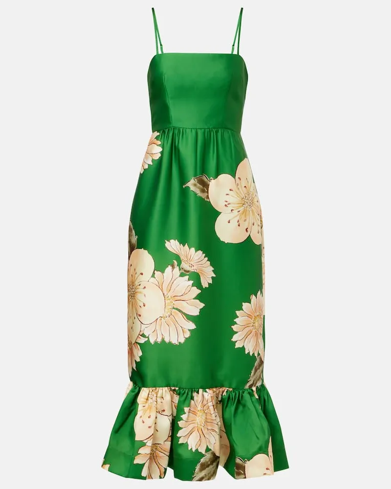 ALEMAIS Alémais Bedrucktes Midikleid Sage Grün