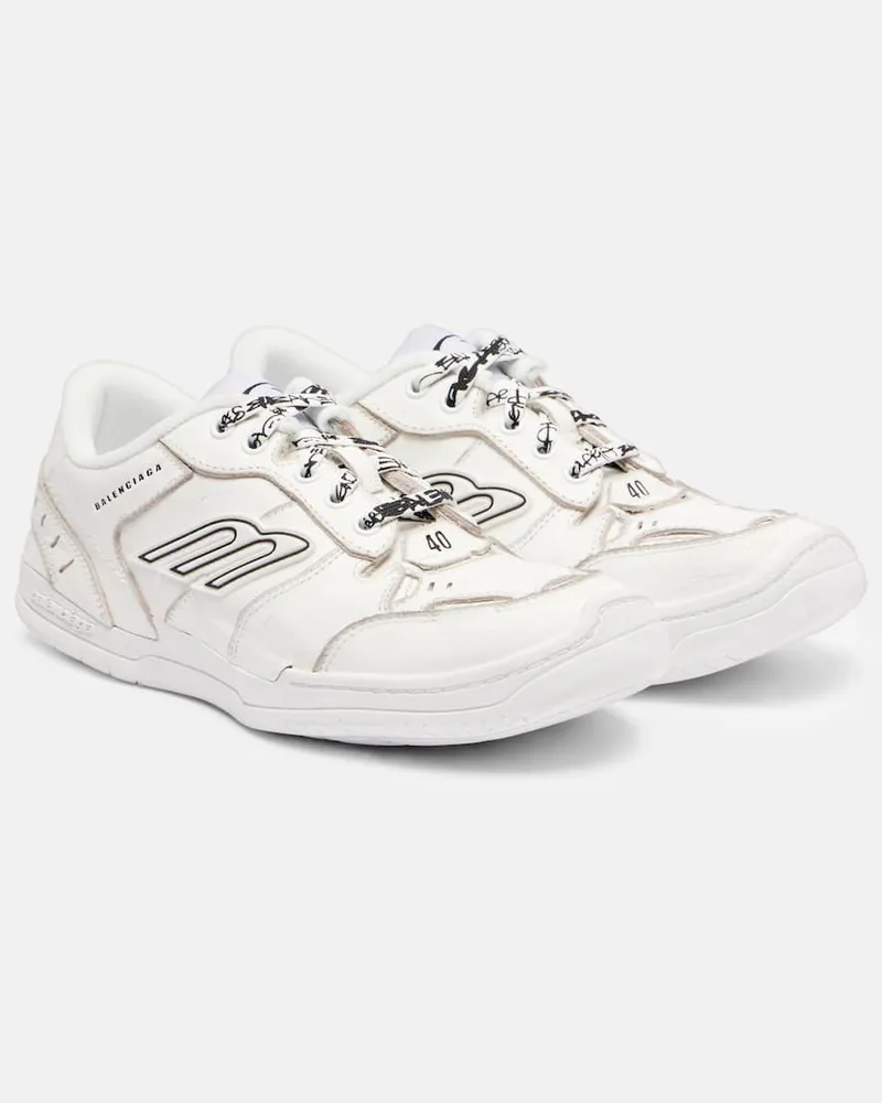 Balenciaga Sneakers Hamptons 3B Sports Icon aus Leder Weiß