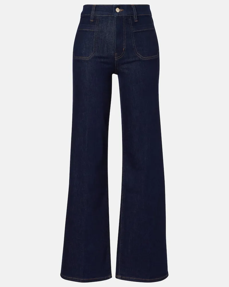 Frame Denim Wide-Leg Jeans Le Slim Palazzo Blau