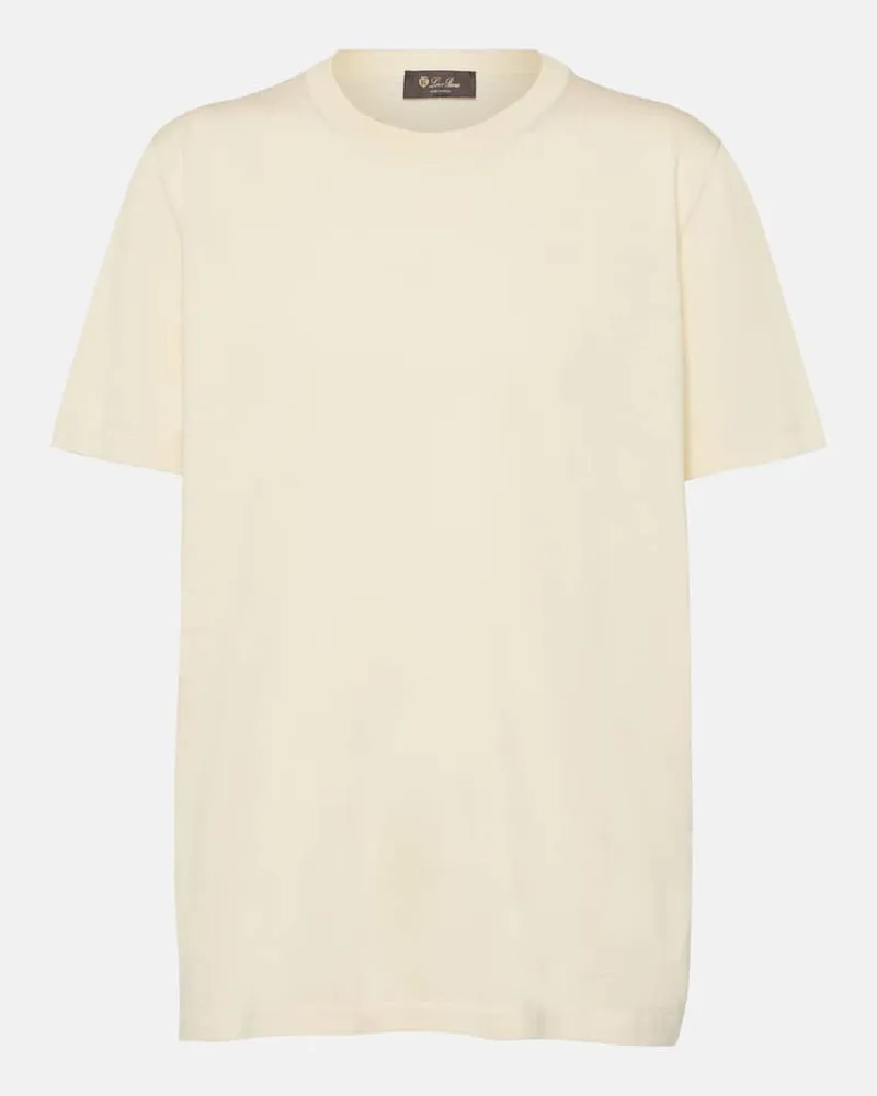 Loro Piana T-Shirt Angera aus Baumwolle Gelb