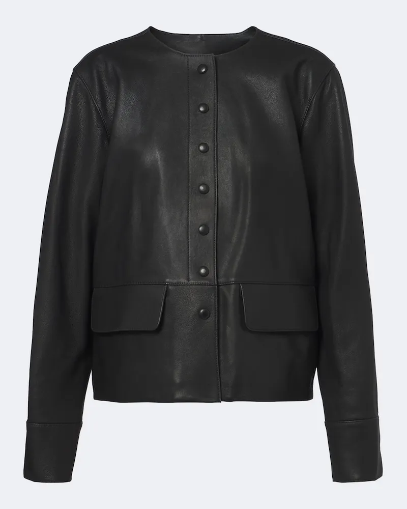 Proenza Schouler White Label Jacke Robin aus Leder Schwarz