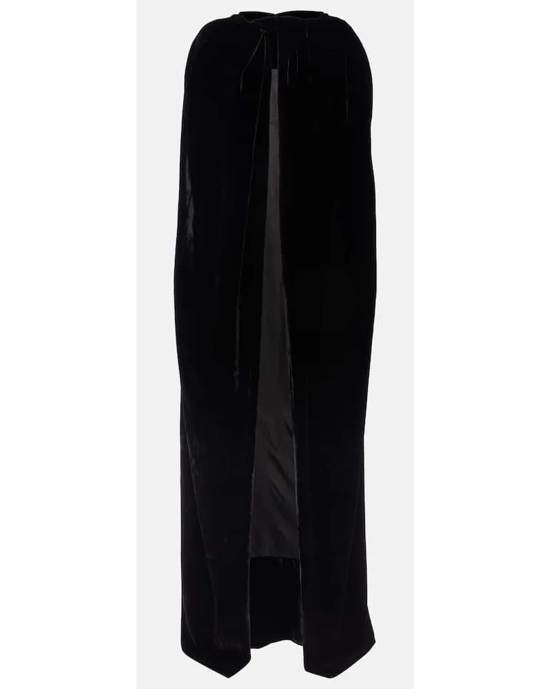 Rick Owens Cape aus Samt Schwarz