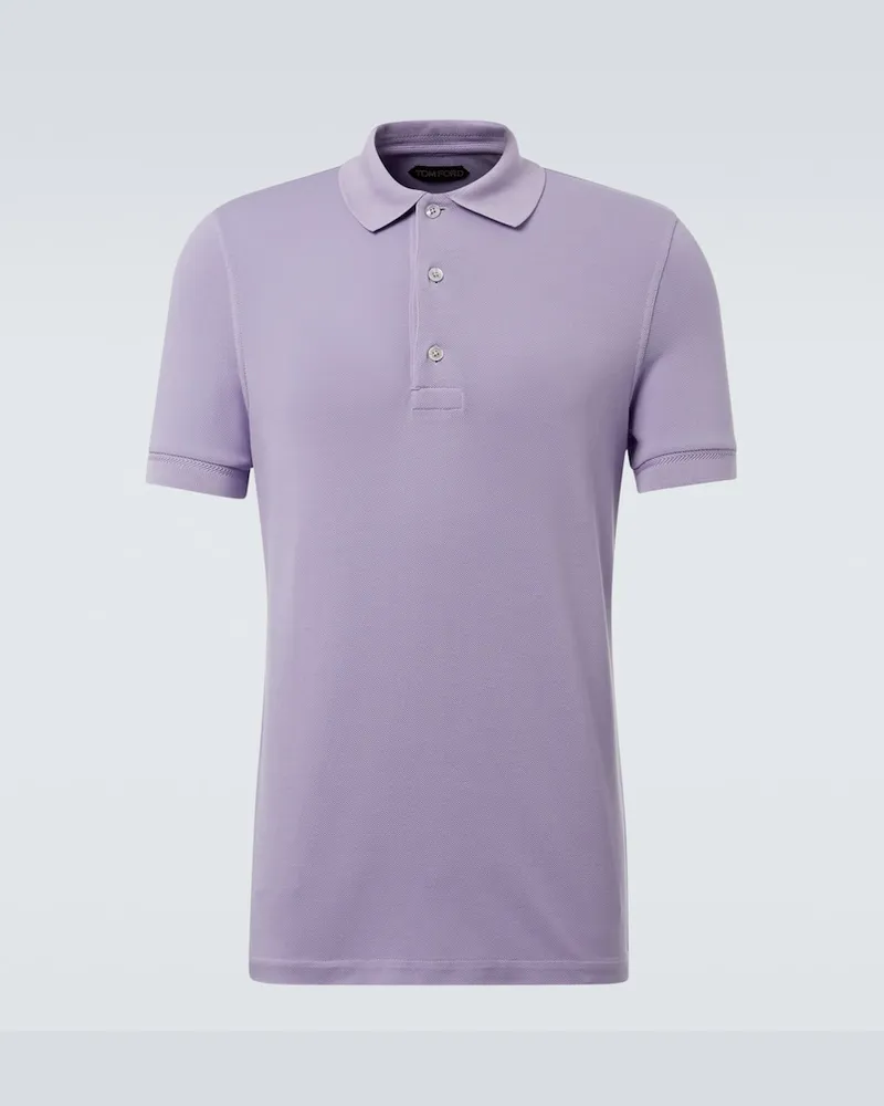 Tom Ford Polohemd aus Piqué Violett