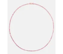 Halskette aus 14kt Rosegold mit Saphiren