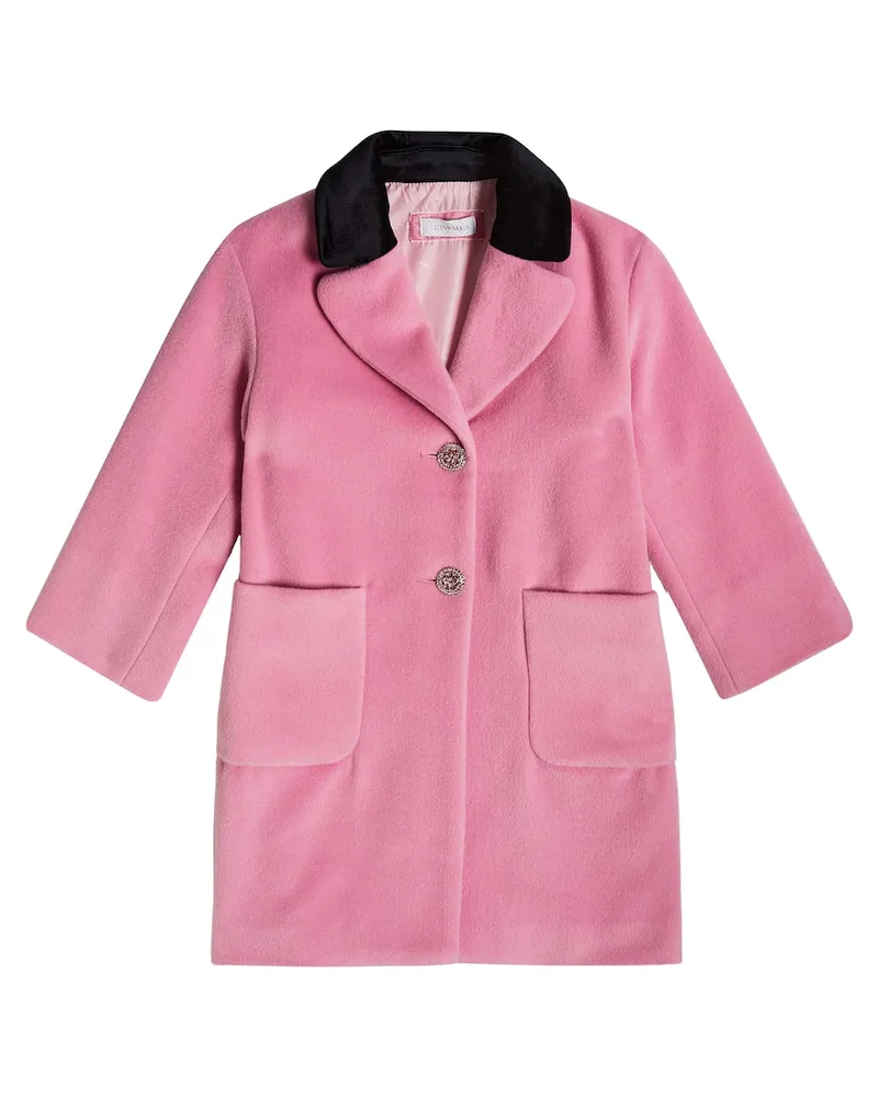 Monnalisa Verzierter Mantel Pink