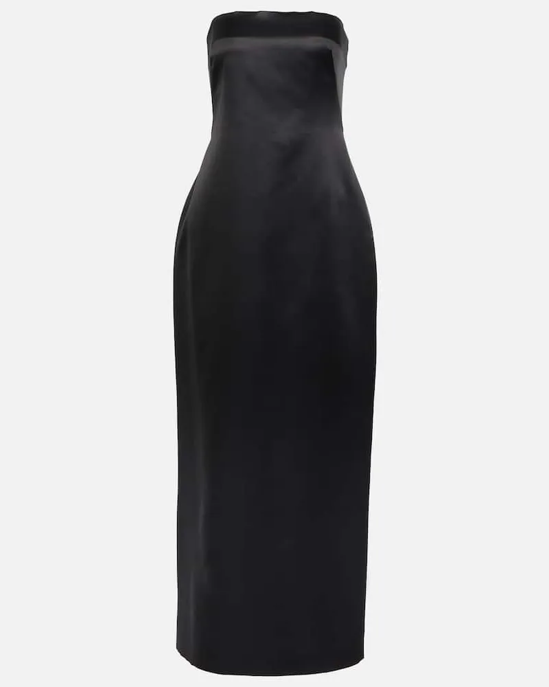 The Row Maxikleid Reeta aus Wolle und Seide Schwarz