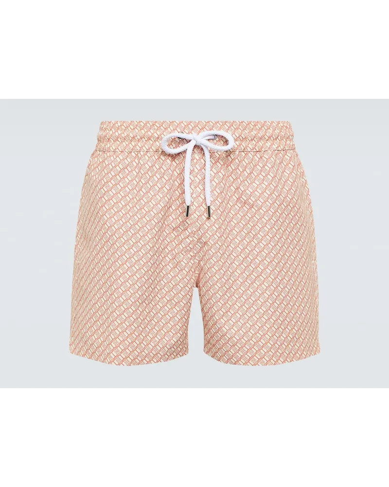 Frescobol Carioca Bedruckte Badeshorts Angra Twill Orange