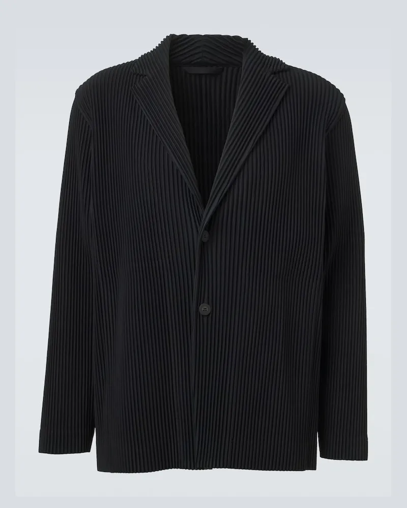 Issey Miyake Homme Plissé Issey Miyake Basics Blazer mit Falten Schwarz