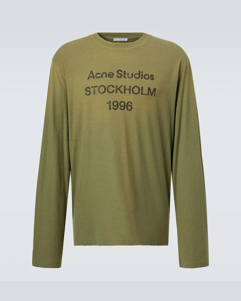 Acne Studios Longsleeve aus Jersey Grün