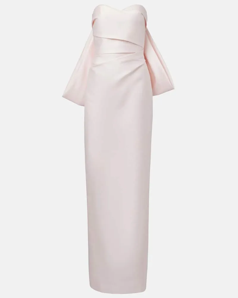 Monique Lhuillier Robe aus Satin Rosa