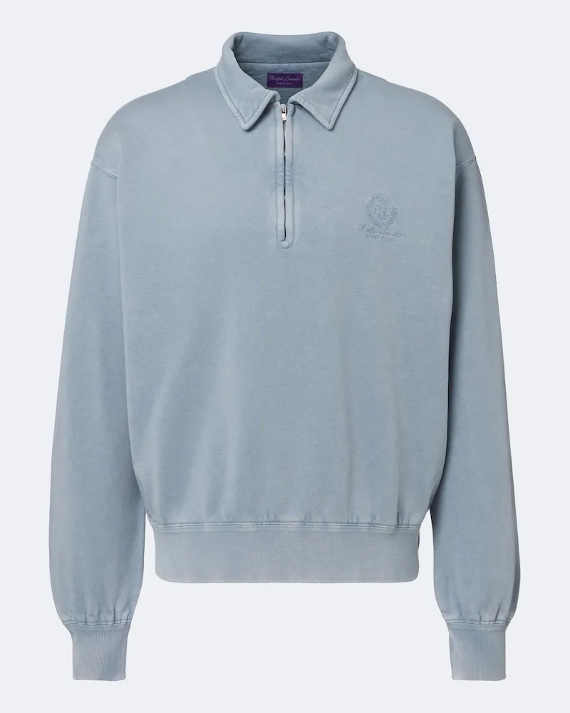 Ralph Lauren Polopullover aus Baumwolle und Kaschmir Blau