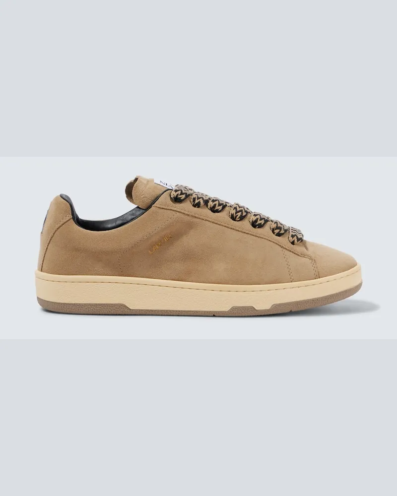 Lanvin Sneakers Curb Lite aus Veloursleder Beige