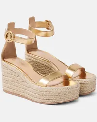 Gianvito Rossi Wedge-Sandalen 90 Gold