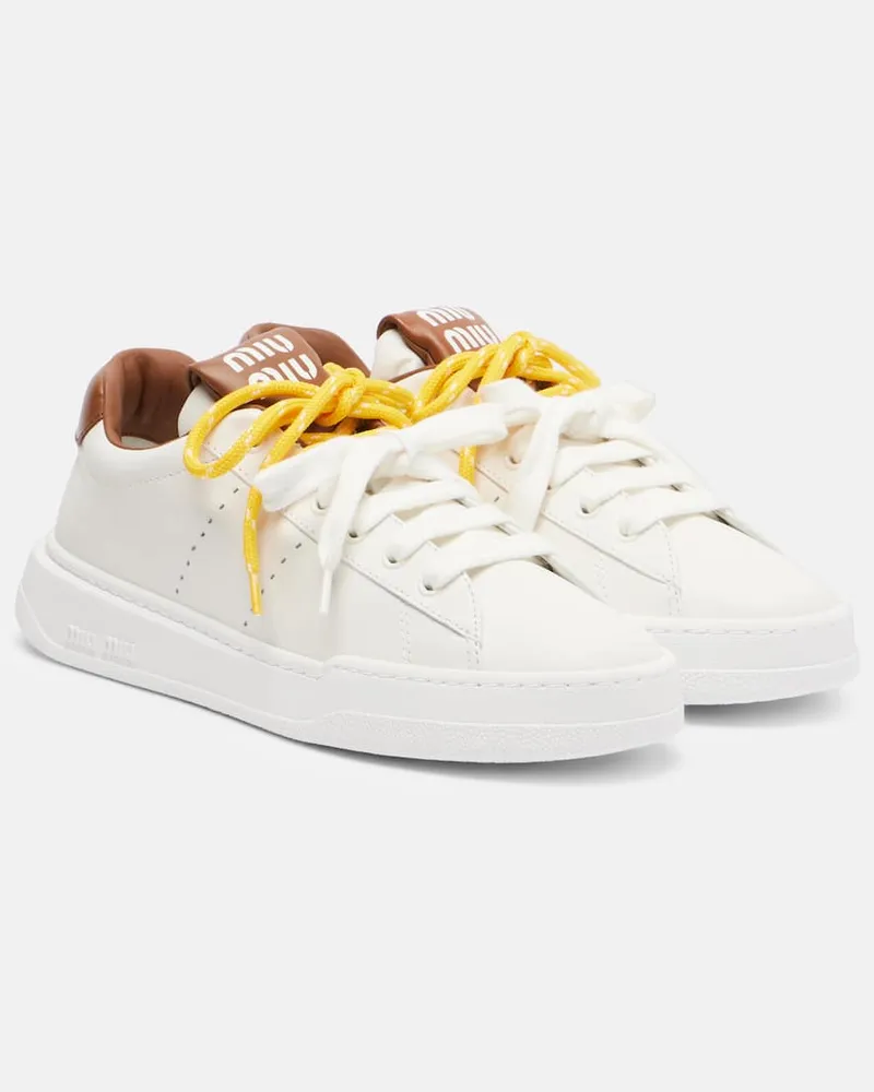 Miu Miu Sneakers aus Leder Weiß