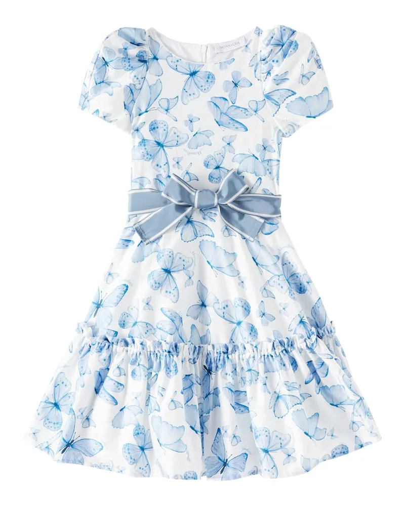 Monnalisa Kleid aus einem Baumwollgemisch Blau