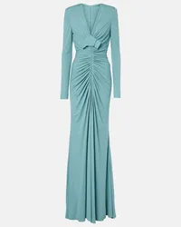 Elie Saab Robe aus Jersey Blau