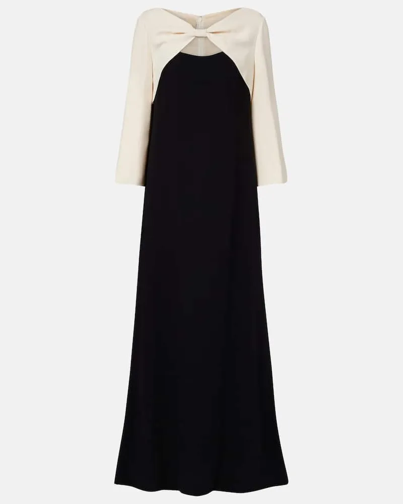 Valentino Garavani Robe aus Seide Schwarz