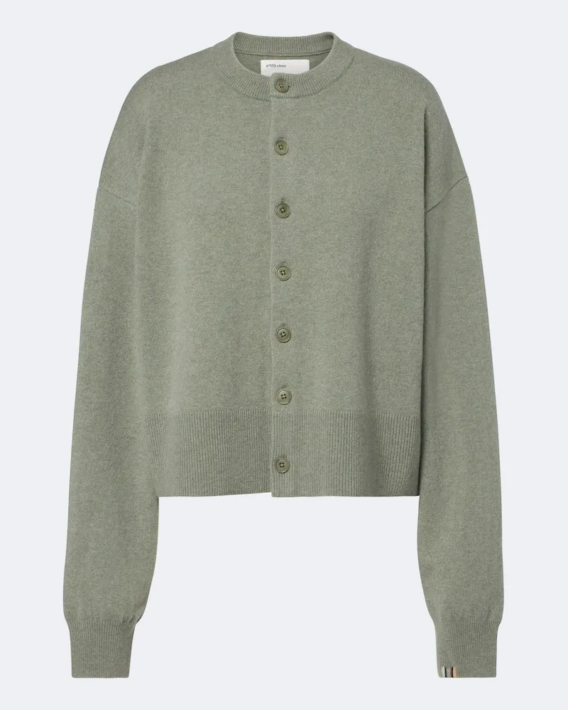 extreme cashmere Cardigan N°170 Chou aus einem Kaschmirgemisch Grün
