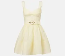 Minikleid Dawning aus Leinen und Seide