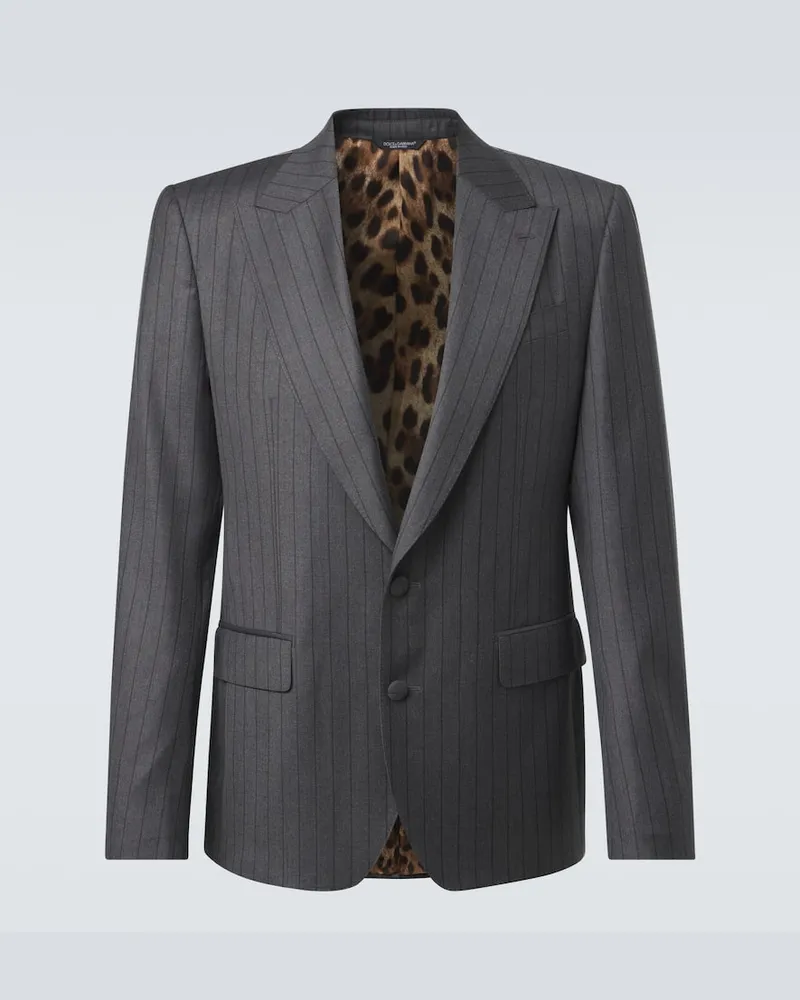 Dolce & Gabbana Blazer aus Schurwolle Grau